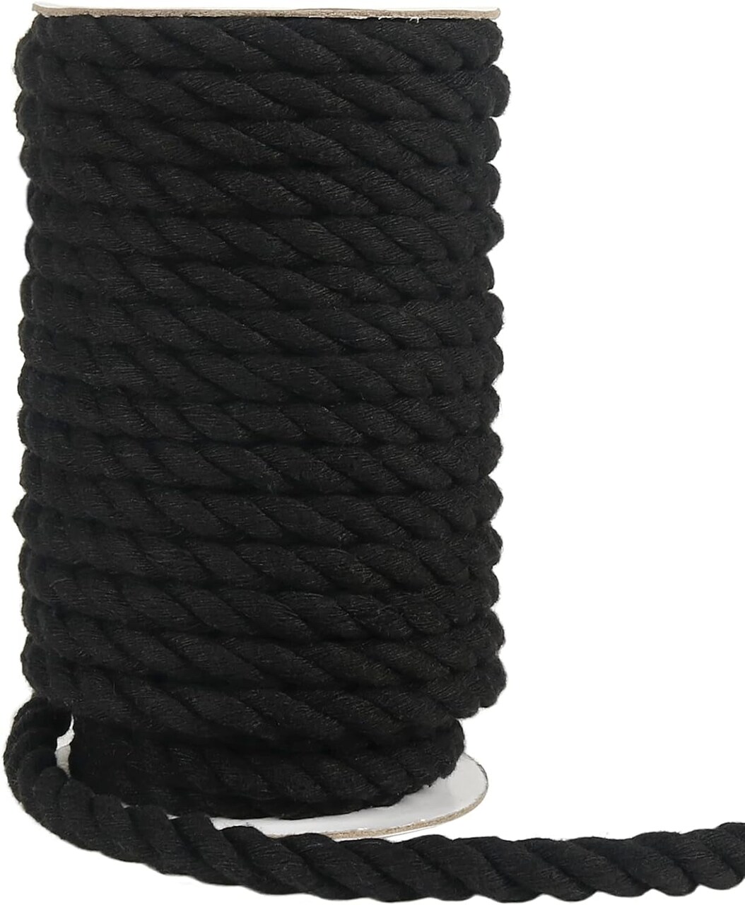8Mm Macrame Cord, 59 Feet 3Ply Twisted Craft Cotton Rope Thick Nautical Rope for Crafts, Wall Hangings, Plant Hangers, Knotting, Rope Basket Making (Beige)